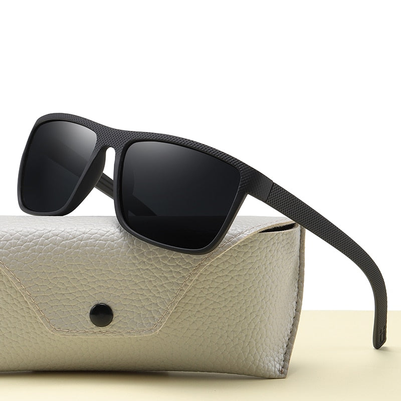 Black Driving Square Sunglasses