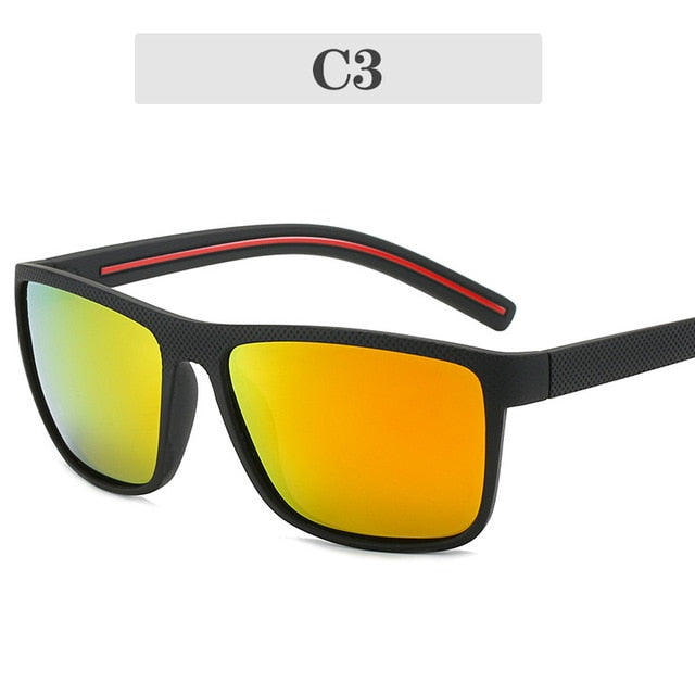 Black Driving Square Sunglasses