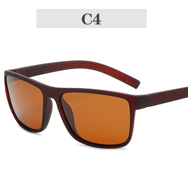 Black Driving Square Sunglasses