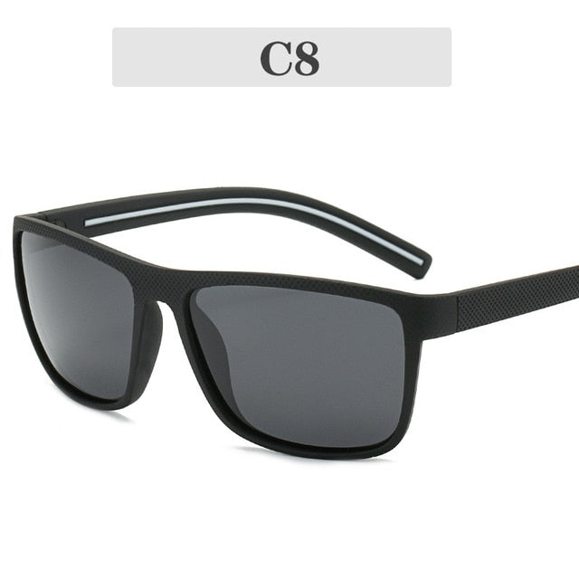 Black Driving Square Sunglasses