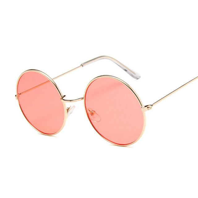 Round Pink Sunglasses Women