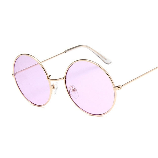 Round Pink Sunglasses Women