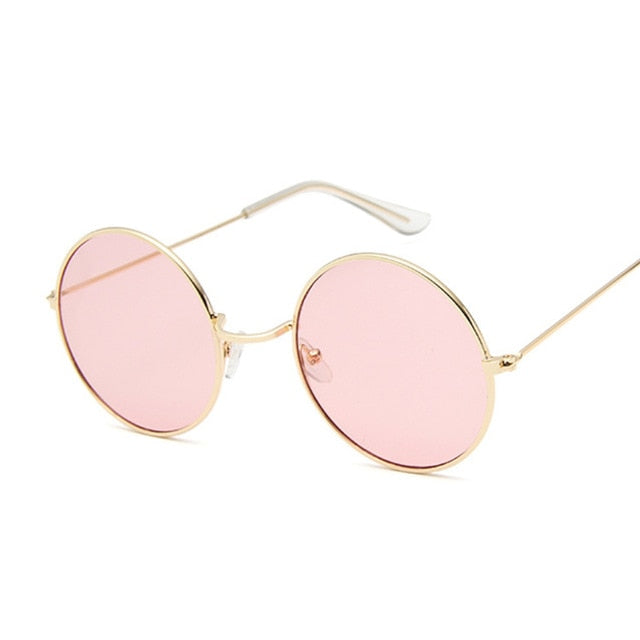 Round Pink Sunglasses Women